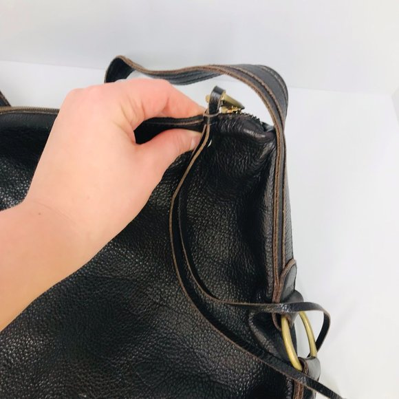 Banana Republic Brown 100% Leather Curved Hobo Bag - Picture 4 of 9